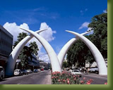 Elephant tusks, Moi Avenue, Mombasa